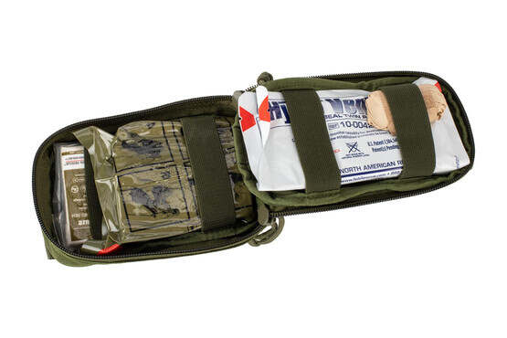 North American Rescue ROO M-FAK Mini First Aid Kit features trauma treatment supplies
